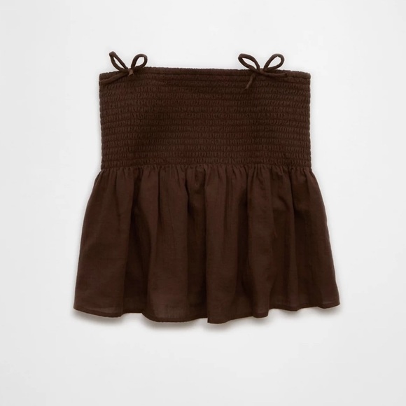 NWT American Eagle Smocked Babydoll Bow Tank Top - Picture 3 of 9